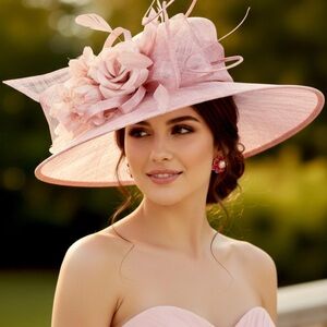 Kentucky Derby Hat Beautiful in Excellent Condition. Blush Pink